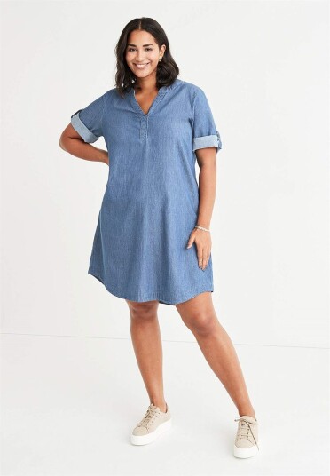 Cellbes Denimkjole i mykvasket denim Holly 46/48 Cellbes Denimkjole i mykvasket denim Holly 46/48
