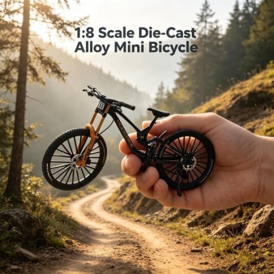 Terrengsykkelmodell i Metall 1:8 Svart