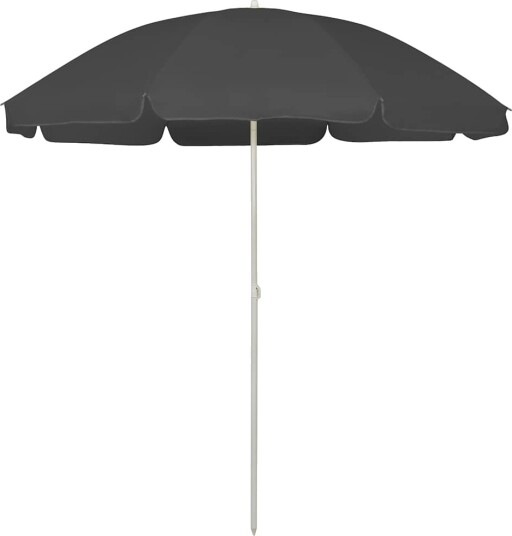 vidaXL Strandparasoll antrasitt 240 cm vidaXL Strandparasoll antrasitt 240 cm