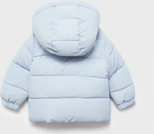 Mango Anorak With Shearling-Effect Hood Blue 3-6M