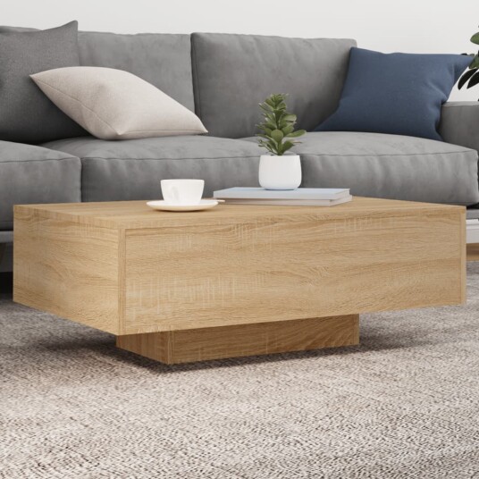 Salongbord med LED-lys sonoma eik 85x55x31 cm 8721012251953 Salongbord med LED-lys sonoma eik 85x55x31 cm 8721012251953