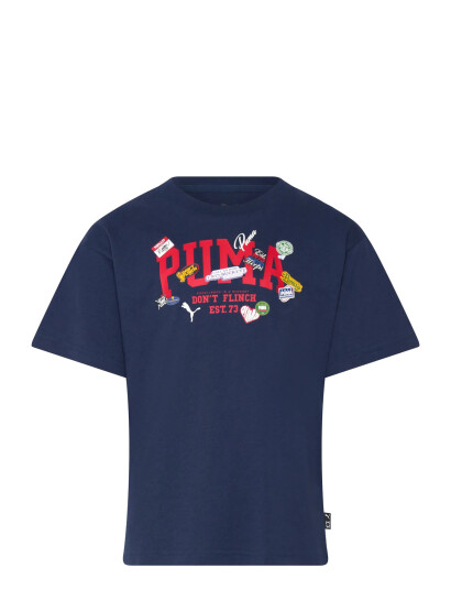 PUMA Basketball Hooperhotline Tee B Navy 140 PUMA Basketball Hooperhotline Tee B Navy 140