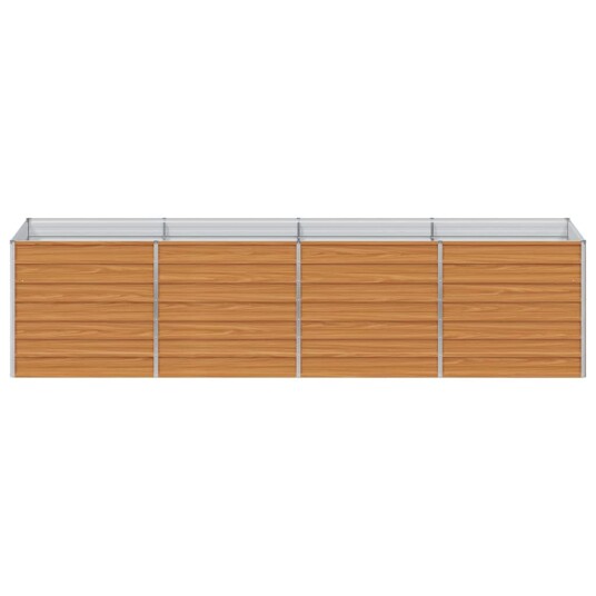 vidaXL Høybed Lys Brun 320 x 80 x 77 cm Galvanisert Stål vidaXL Høybed Lys Brun 320 x 80 x 77 cm Galvanisert Stål