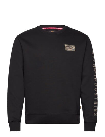 Alpha Industries Camo Sleeve Sweatshirt Black M Alpha Industries Camo Sleeve Sweatshirt Black M