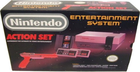 Nintendo NES Action Set med 2 Kontrollere Super Mario Bros. / Duck Hunt og Zapper Brukt