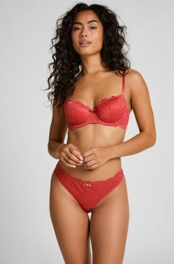 Hunkemöller G streng Marine Rød