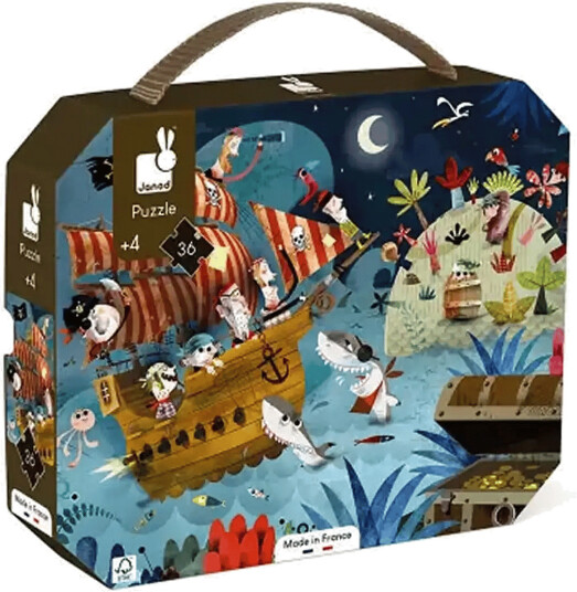 Janod Janod - Puzzle Treasure Hunt 36 Pcs - Multi/patterned - ONE SIZE