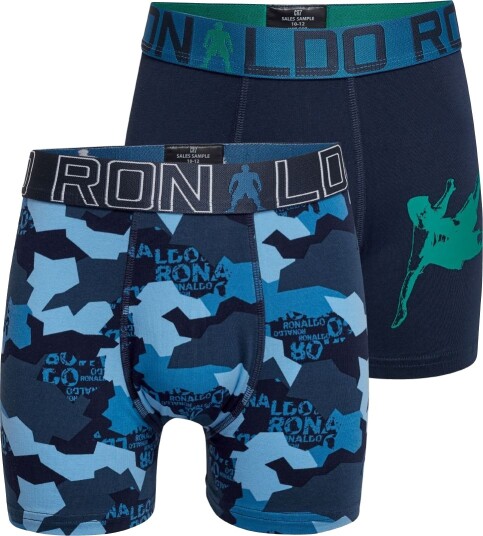 CR7 Boxershorts   2 pack   Blå/Navy m. Trykk   JBS   13 15 år 158 170   Boxershorts