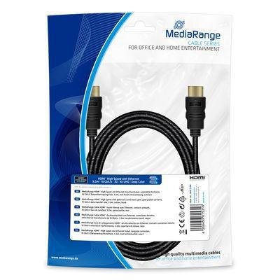 MediaRange MRCS198 HDMI-Kabel 3 m HDMI Typ A (Standard) Schwarz (MRCS198)