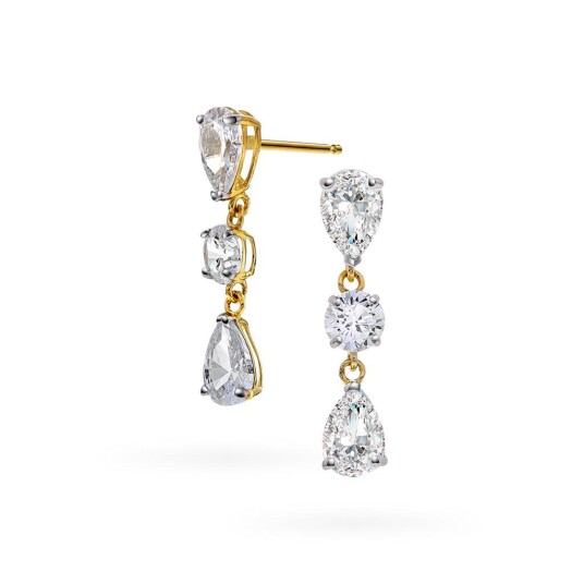 Pan Jewelry Øredobber i 585 gult gull med zirkonia Pan Jewelry Øredobber i 585 gult gull med zirkonia