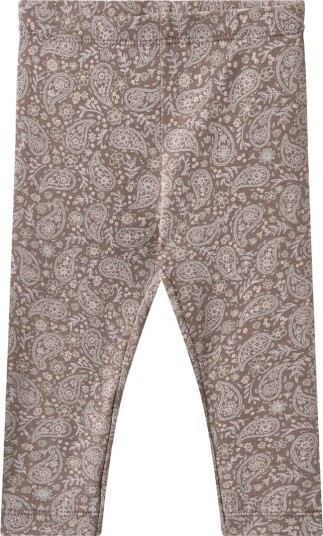 Wheat Leggings - Jules - Purple Plum Paisley - Wheat - 1 år (80) - Leggings Beige Brun