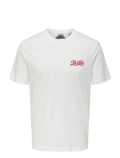 ONLY & SONS Onspepsi Life Reg Ss Lic Tee - White - XS