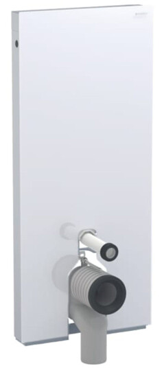 Geberit Monolith Modul, 114 cm Til gulvstående toalett, Hvitt glass