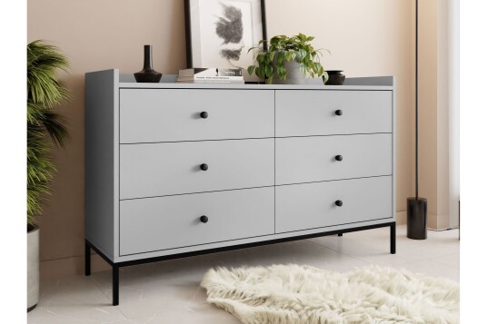 Kommode Mariestad 130 cm Grå