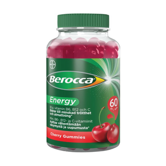 Berocca Energy Gummies Kirsebær 60 stk. Berocca Energy Gummies Kirsebær 60 stk.