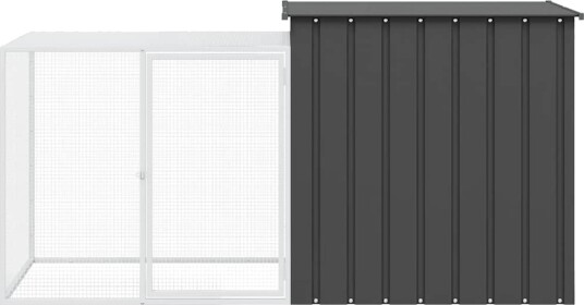 Vidaxl Kaninbur Antrasitt 200X91X100 cm Galvanisert Stål Vidaxl Kaninbur Antrasitt 200X91X100 cm Galvanisert Stål