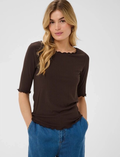 Cream Crribba S/S Blouse Brown XS