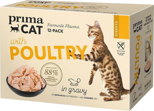 Primacat Våtfôr Poultry In Gravy 12X85 G