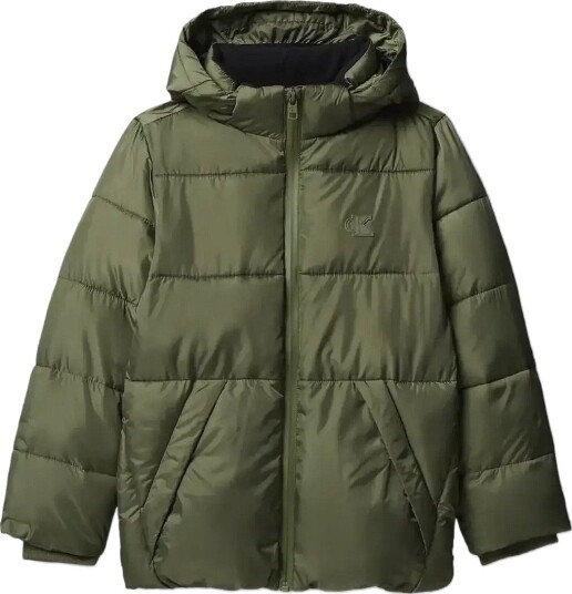 Calvin Klein Ck Essential Puffer Jacket - DUSTY OLIVE - 140