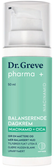 Dr. Greve Pharma Niacinamid Balanserende Dagkrem 50 ml med Cica for Kombinert og Sensitiv Hud Dr. Greve Pharma Niacinamid Balanserende Dagkrem 50 ml med Cica for Kombinert og Sensitiv Hud