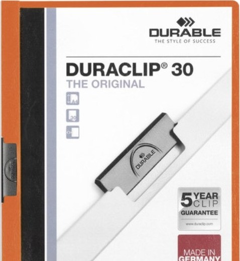 Durable Duraclip 30 A4 Oransje Hvit Pvc 30 Ark A4 1 Stykker Durable Duraclip 30 A4 Oransje Hvit Pvc 30 Ark A4 1 Stykker