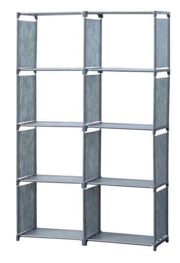 Herzberg 8-lags flerbruks bokhylle og oppbevaringsstativ - 85x125 cm grå Herzberg 8-lags flerbruks bokhylle og oppbevaringsstativ - 85x125 cm grå