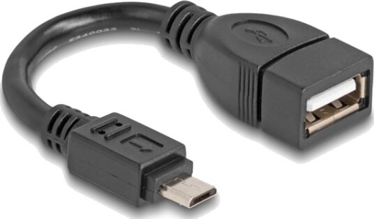 Delock Usb Kabel Micro Usb Type B Hann Til Usb Hunn 11 Cm Usb On The Go Otg Svart