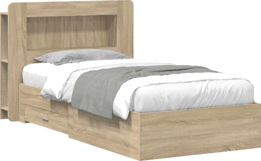 Sengeramme med oppbevaring Sonoma eik 100 x 200 cm Sengeramme med oppbevaring Sonoma eik 100 x 200 cm