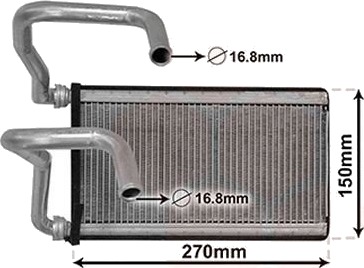 VAN WEZEL 21006070 Varmeapparat register