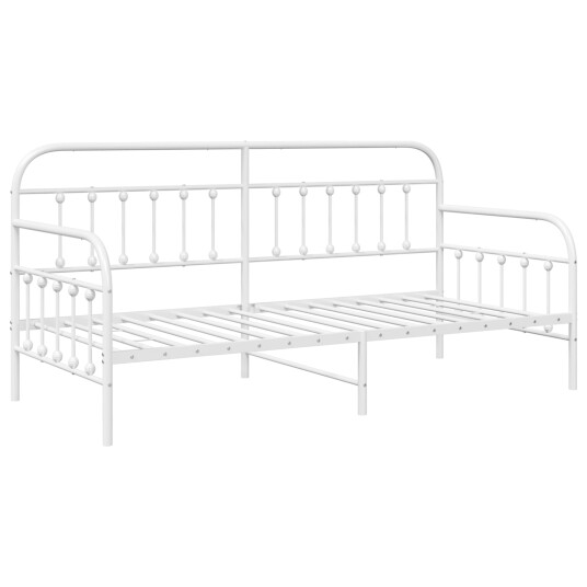 Dagbed Ramme Hvit 90x190 cm Stål