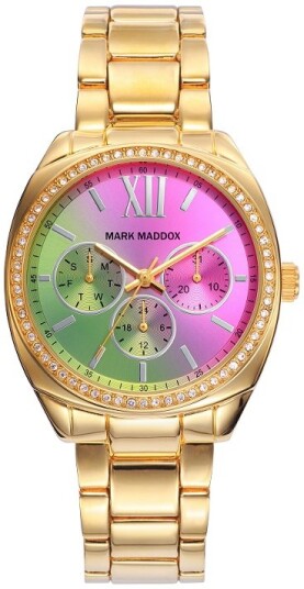 Mark Maddox Dameklokke MM6012 93 Classic Gulltonet stål Ø38 mm