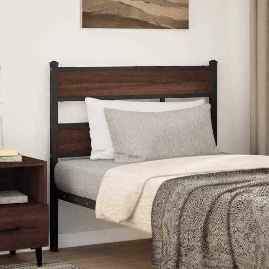 Hodegavl brun eik 107 cm stål og konstruert tre 8721158377708