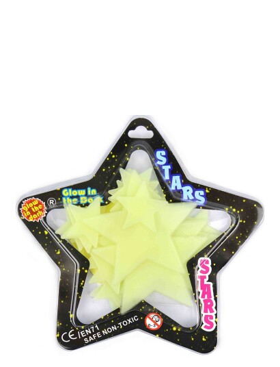 Robetoy Glow In The Dark Stjerne 24stk Yellow One Size