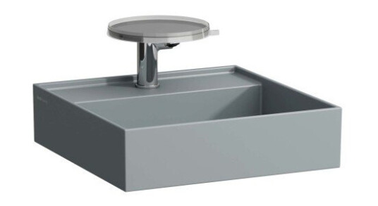 Kartell Laufen servant, 46x46 cm, matt grafitt