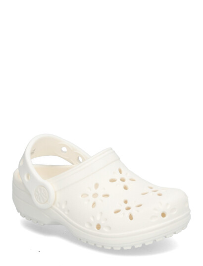 Crocs Classic Floral Cut Out Clog T - White - 27/28