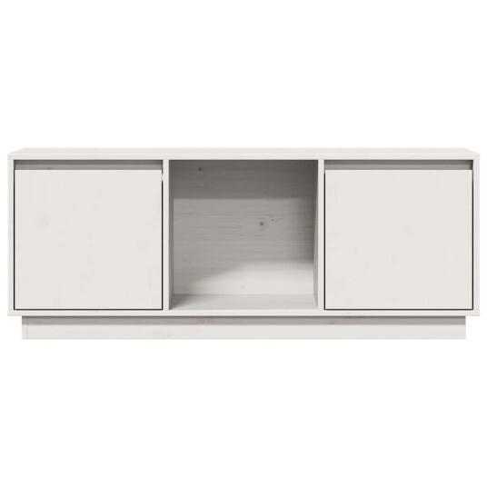 vidaXL TV-benk hvit 110,5x35x44 cm heltre furu