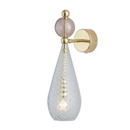 Smykke Vegglampe Crystal Check / Obsidian Ball / Shiny Gold