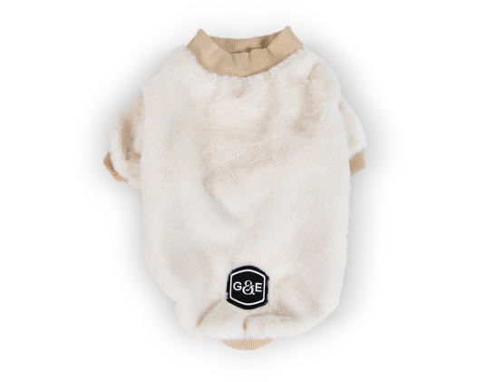 Gustaf och Evita Sherpagenser ComfortCuddle 20 cm Off-white til Hund