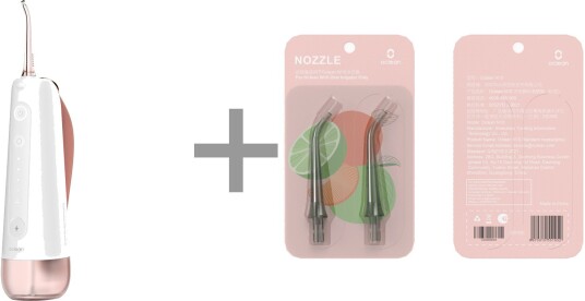 Oclean W10 Munnskyller + N10 Dysesett - Rosa