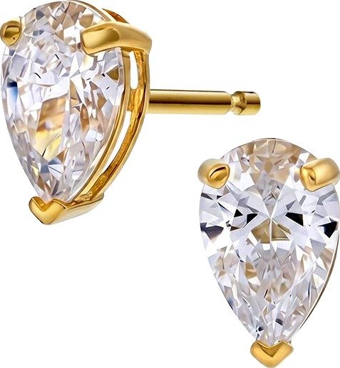 Pan Jewelry Øredobber i 585 gult gull med zirkonia