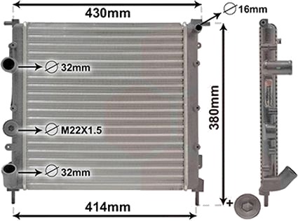 VAN WEZEL 43002261 Radiator motorkjøling