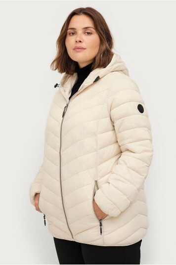 Zizzi Jakke caSally L/S Jacket Beige