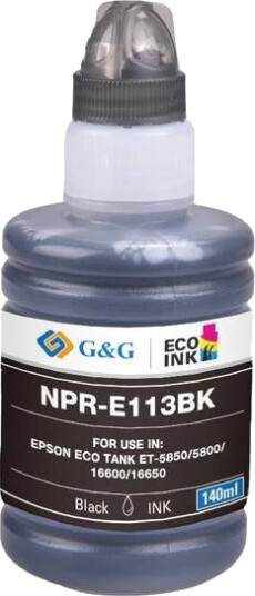 TB Blekkpatron No.113 Sort EcoTank (140ml), erstatter Epson C13T06B140