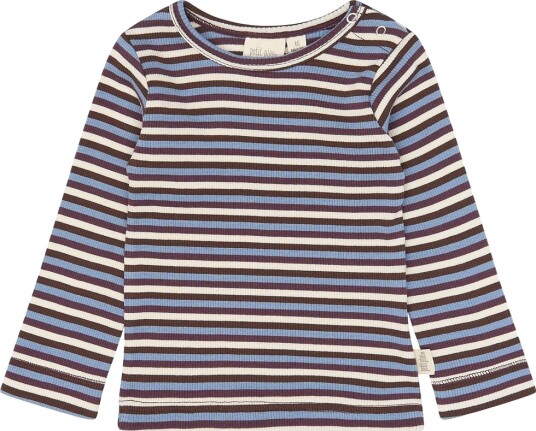 Petit Piao Genser - PPSong - Huckleberry Multistripet - Petit Piao - 1½ år (86) - Genser Beige Blå Brun Hvit