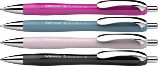 Schneider Skriveinstrumenter 3+ 1 Gratis Schneider Kulepenn Slider Rave Xb Assorted Colors Skrivefarge Blå (50-132564)