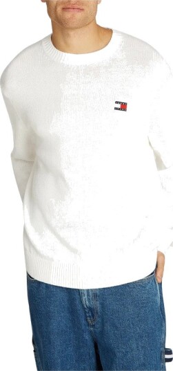 Tommy Jeans, Herre, Strikkevarer, Hvit, L,