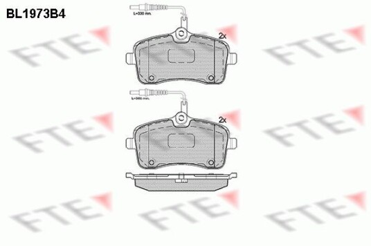 Bremseklosser FTE 9010560 Bremseklosser FTE 9010560