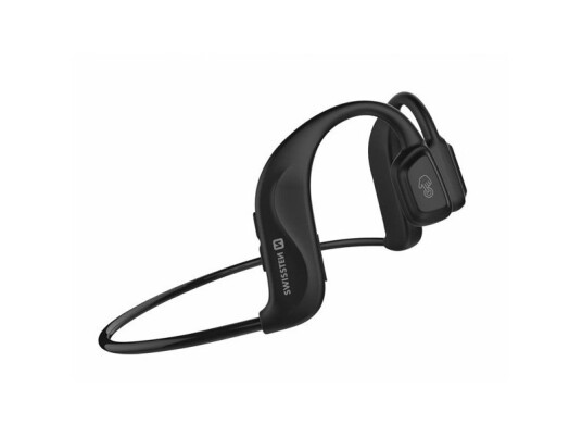 Swissten Wireless Bluetooth Headphones Bone Conduction, Microphone, Volume Control, Black, Sport Bluetooth Type