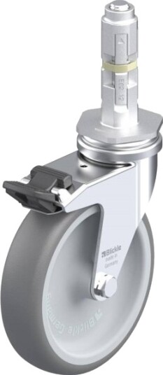 Blickle 627000 Lra-Tpa 100G-Fi-E02 Styrehjul Med Brems, Hjuldiameter 100 Mm, Bæreevne Maks. 70 Kg, 1 Stk