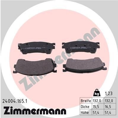 Bremseklosser ZIMMERMANN 24004.165.1 Bremseklosser ZIMMERMANN 24004.165.1
